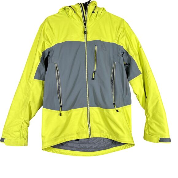 Eddie Bauer Mens Jacket Neon Gray First Ascent Whittaker Mountaineering Small - Picture 1 of 16